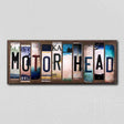 Motor Head License Plate Tag Strips Novelty Wood Signs WS-485