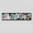 Air Force Retired License Plate Tag Strips Novelty Wood Signs WS-493