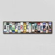 Air Force Veteran License Plate Tag Strips Novelty Wood Signs WS-494