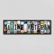 Marine Veteran License Plate Tag Strips Novelty Wood Signs WS-496