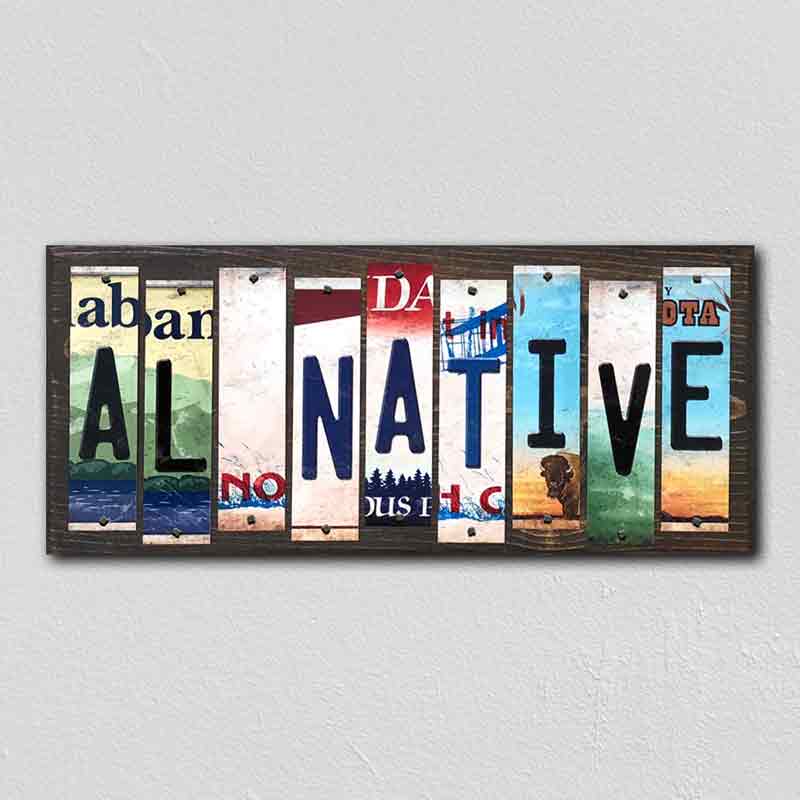 AL Native License Plate Tag Strips Novelty Wood Signs WS-503