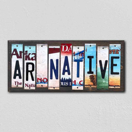 AR Native License Plate Tag Strips Novelty Wood Signs WS-505