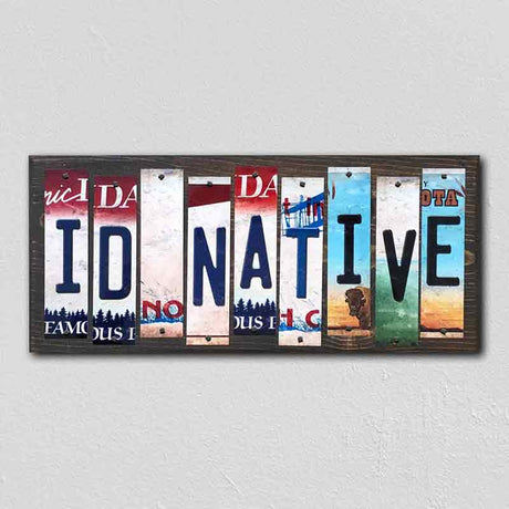 ID Native License Plate Tag Strips Novelty Wood Signs WS-513