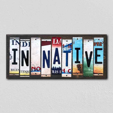 IN Native License Plate Tag Strips Novelty Wood Signs WS-515