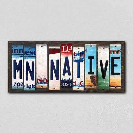 MN Native License Plate Tag Strips Novelty Wood Signs WS-524