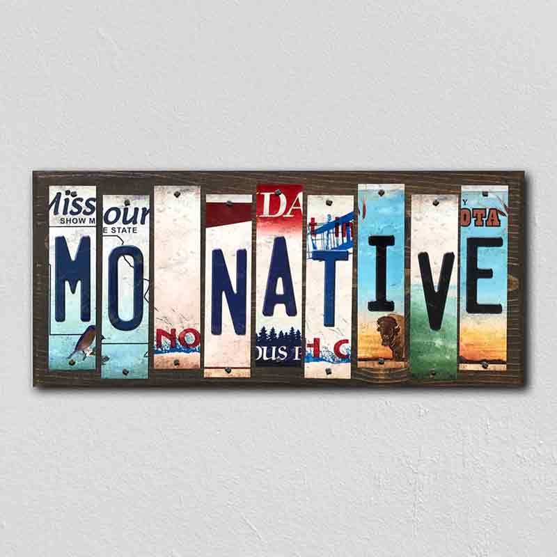 MO Native License Plate Tag Strips Novelty Wood Signs WS-526