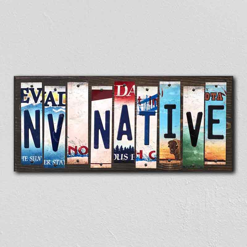 NV Native License Plate Tag Strips Novelty Wood Signs WS-529