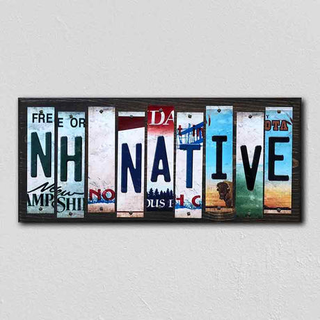 NH Native License Plate Tag Strips Novelty Wood Signs WS-530