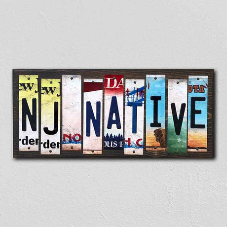 NJ Native License Plate Tag Strips Novelty Wood Signs WS-531