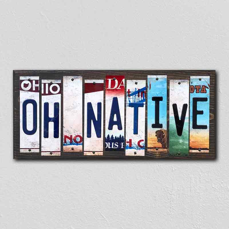 OH Native License Plate Tag Strips Novelty Wood Signs WS-536