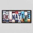 OK Native License Plate Tag Strips Novelty Wood Signs WS-537