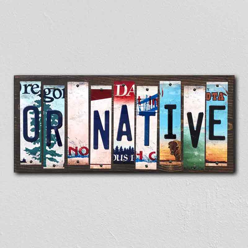 OR Native License Plate Tag Strips Novelty Wood Signs WS-538