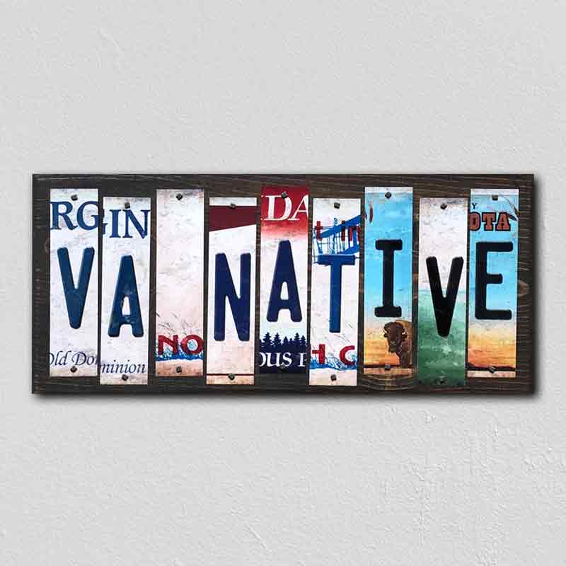 VA Native License Plate Tag Strips Novelty Wood Signs WS-547