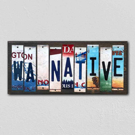 WA Native License Plate Tag Strips Novelty Wood Signs WS-548