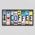 I Love Coffee License Plate Tag Strips Novelty Wood Signs WS-575