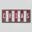 Cardinals Team Colors Baseball Fun Strips Novelty Wood Sign WS-600