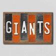 Giants Team Colors Baseball Fun Strips Novelty Wood Sign WS-610