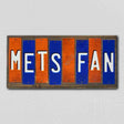 Mets Fan Team Colors Baseball Fun Strips Novelty Wood Sign WS-625