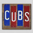 Cubs Team Colors Baseball Fun Strips Novelty Wood Sign WS-628