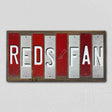 Reds Fan Team Colors Baseball Fun Strips Novelty Wood Sign WS-631