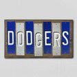 Dodgers Team Colors Baseball Fun Strips Novelty Wood Sign WS-634