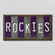 Rockies Team Colors Baseball Fun Strips Novelty Wood Sign WS-636