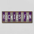 Rockies Fan Team Colors Baseball Fun Strips Novelty Wood Sign WS-637