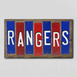 Rangers Team Colors Baseball Fun Strips Novelty Wood Sign WS-640