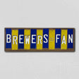 Brewers Fan Team Colors Baseball Fun Strips Novelty Wood Sign WS-647