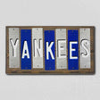 Yankees Team Colors Baseball Fun Strips Novelty Wood Sign WS-648