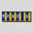 Mariners Fan Team Colors Baseball Fun Strips Novelty Wood Sign WS-653