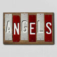 Angels Team Colors Baseball Fun Strips Novelty Wood Sign WS-654