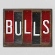 Bulls Team Colors Basketball Fun Strips Novelty Wood Sign WS-668