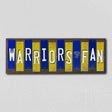 Warriors Fan Team Colors Basketball Fun Strips Novelty Wood Sign WS-671