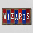 Wizards Team Colors Basketball Fun Strips Novelty Wood Sign WS-676