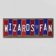 Wizards Fan Team Colors Basketball Fun Strips Novelty Wood Sign WS-677