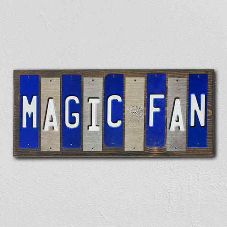 Magic Fan Team Colors Basketball Fun Strips Novelty Wood Sign WS-683