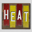 Heat Team Colors Basketball Fun Strips Novelty Wood Sign WS-684