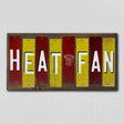 Heat Fan Team Colors Basketball Fun Strips Novelty Wood Sign WS-685