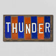 Thunder Team Colors Basketball Fun Strips Novelty Wood Sign WS-686