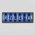 Grizzlies Fan Team Colors Basketball Fun Strips Novelty Wood Sign WS-689