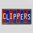 Clippers Team Colors Basketball Fun Strips Novelty Wood Sign WS-690