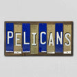 Pelicans Team Colors Basketball Fun Strips Novelty Wood Sign WS-694