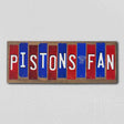 Pistons Fan Team Colors Basketball Fun Strips Novelty Wood Sign WS-703