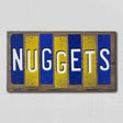 Nuggets Team Colors Basketball Fun Strips Novelty Wood Sign WS-704