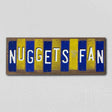 Nuggets Fan Team Colors Basketball Fun Strips Novelty Wood Sign WS-705