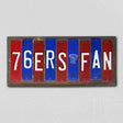 76ers Fan Team Colors Basketball Fun Strips Novelty Wood Sign WS-711