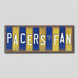 Pacers Fan Team Colors Basketball Fun Strips Novelty Wood Sign WS-717