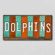 Dolphins Team Colors Football Fun Strips Novelty Wood Sign WS-726