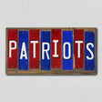 Patriots Team Colors Football Fun Strips Novelty Wood Sign WS-728